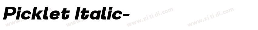 Picklet Italic字体转换
